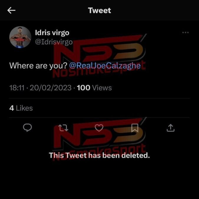 Idris Virgo calls out Joe Calzaghe 