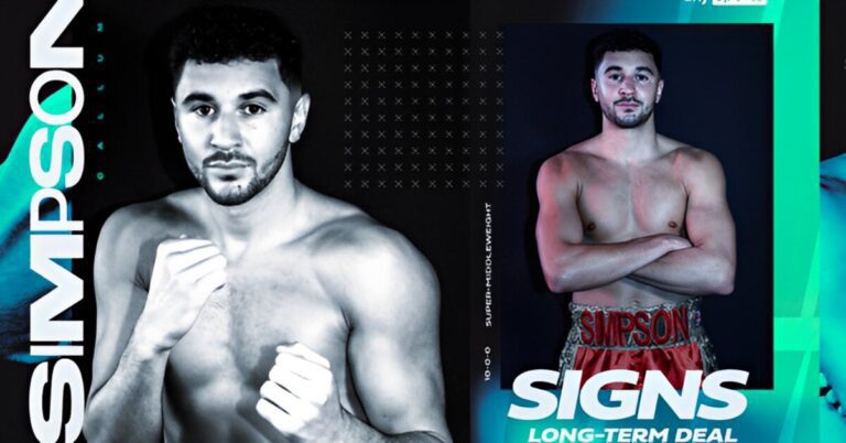Undefeated Super Middleweight Sensation Callum Simpson Signs With BOXXER/Sky Sports
