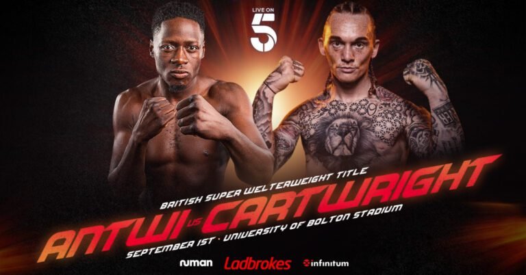 Samuel Antwi vs Mason Cartwright Lands On Sep 1 Wasserman Show