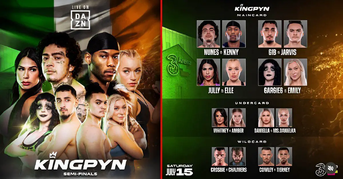 Whindersson Nunes Vs King Kenny Kingpyn Semi-Finals Running Order, Start Times And Undercard