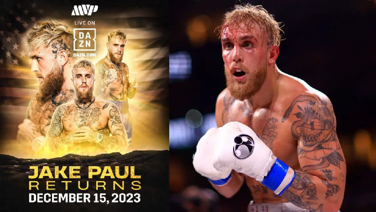 Jake Paul Announces Next Boxing Fight Return on December 15th, Live on DAZN