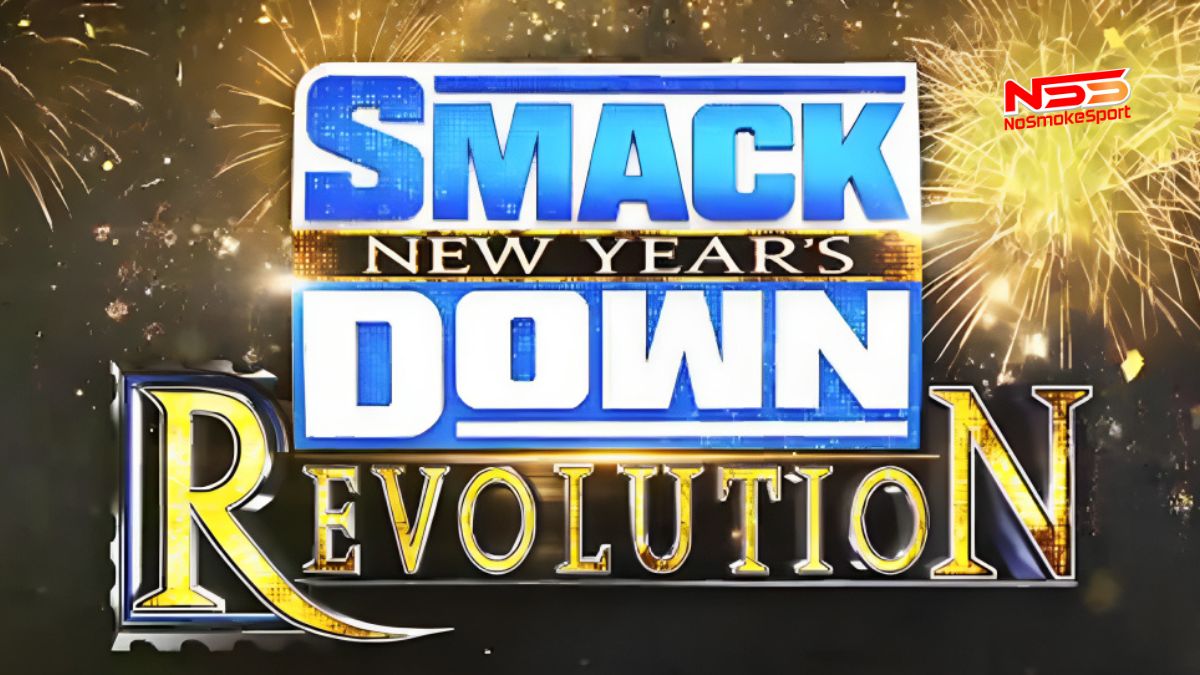 Promotional image for WWE SmackDown New Year's Revolution 2024 featuring key matches