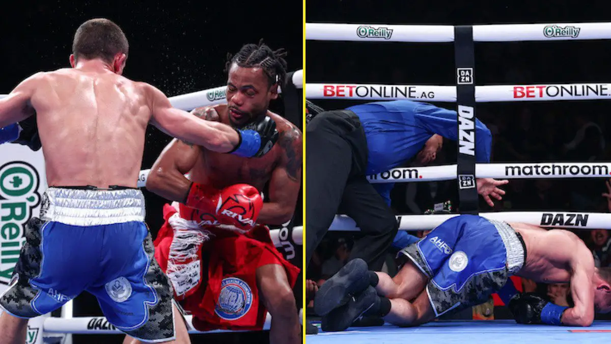 Ja'Rico O'Quinn's knockout victory over Peter McGrail, named 2023's Upset and Comeback of the Year in boxing by NoSmokeSport