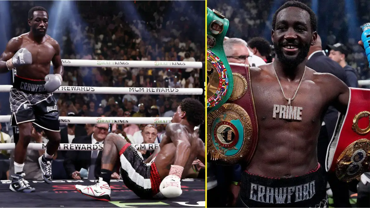 Terence Crawford's triumphant TKO over Errol Spence, honored as the 2023 Performance of the Year by NoSmokeSport