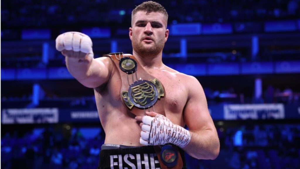 Johnny Fisher captured the Southern Area Heavyweight title with a stoppage win over Harry Armstrong at The O2 (Image: Mark Robinson/Matchroom Boxing)