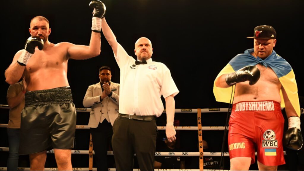 Hughie Fury - Hughie Fury beat journeyman Kostiantyn Dovbyshchenko via a 59-56 PTS decision over six rounds in his return fight in Rotherham
