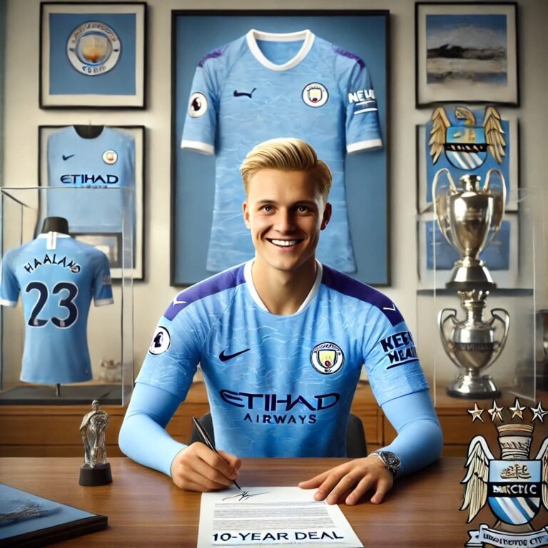 Erling Haaland Commits to Manchester City with Massive 10-Year Deal