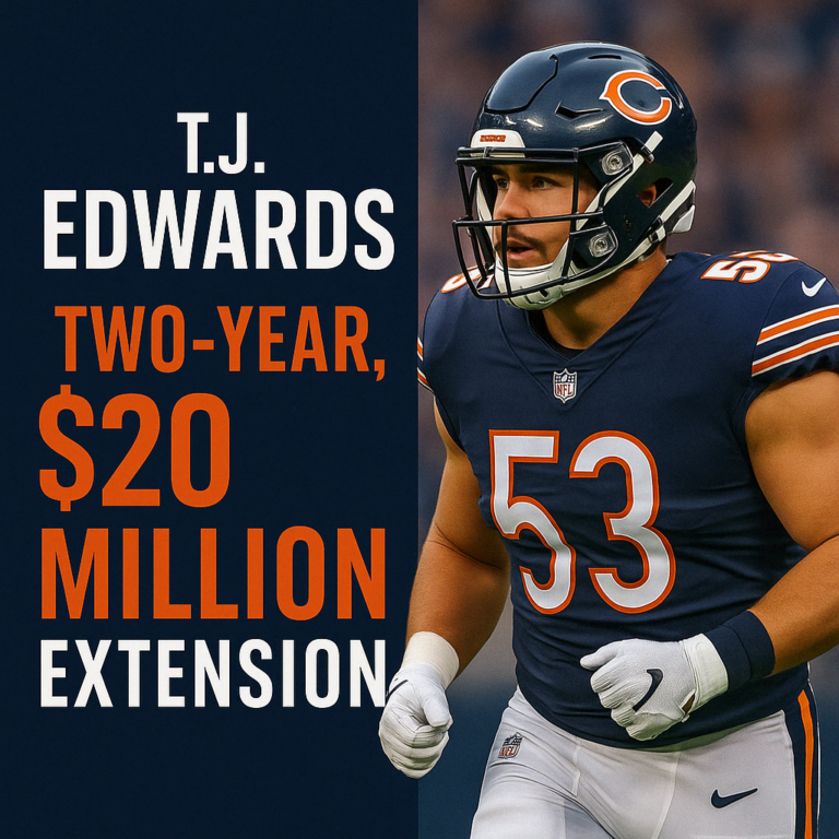 TJ Edwards Inks 2-Year, $20 Million Contract with Bears