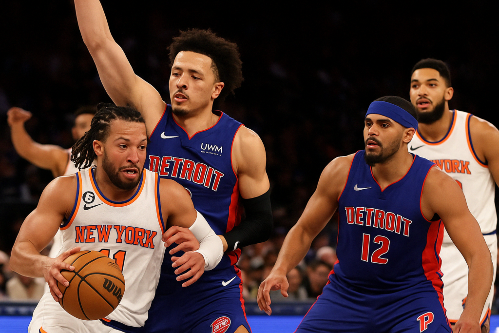 knicks vs pistons - Knicks vs Pistons miscues to spark 21-0 run in Game 1 win