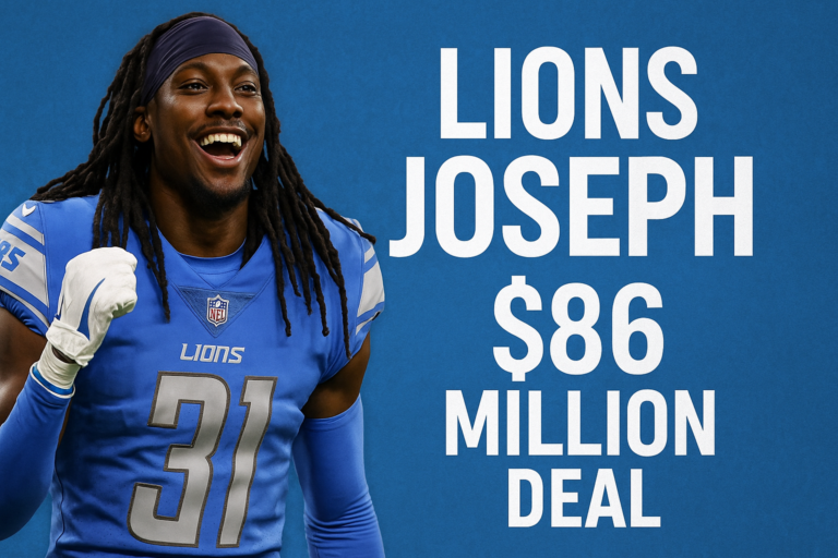 Kerby Joseph Secures $86 Million Deal as Lions Invest in Future