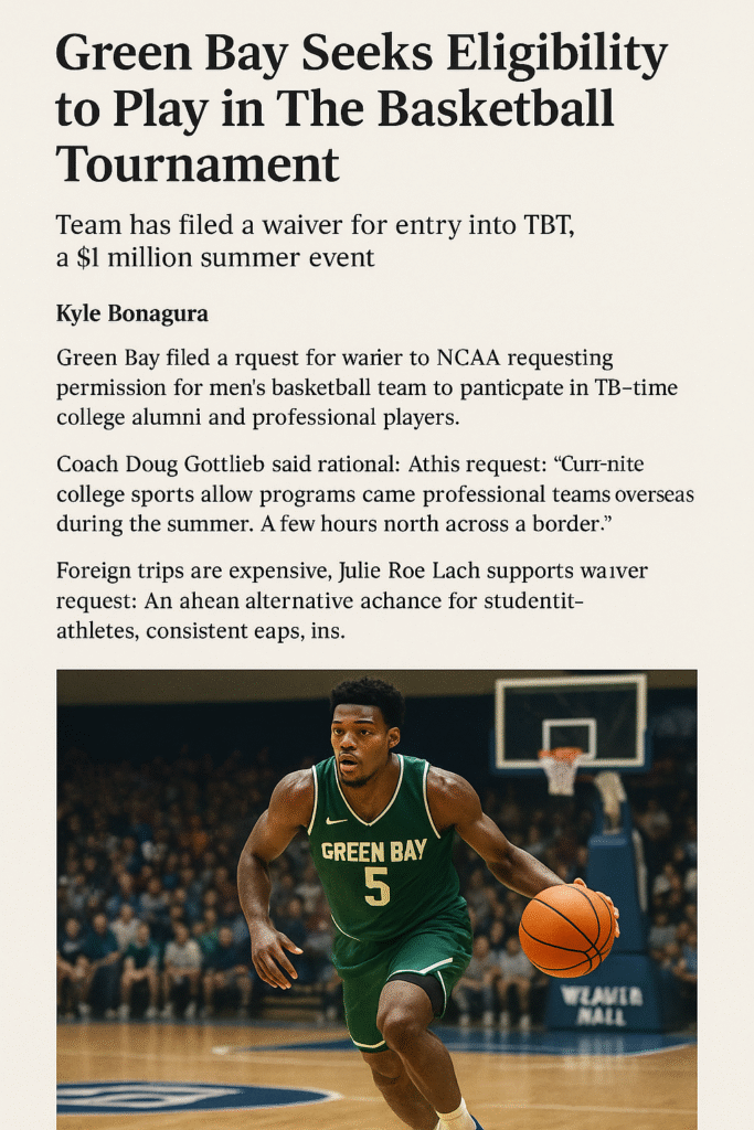 Green Bay’s Basketball Team Isn’t Just Looking for Games—They’re Trying to Change the Rules