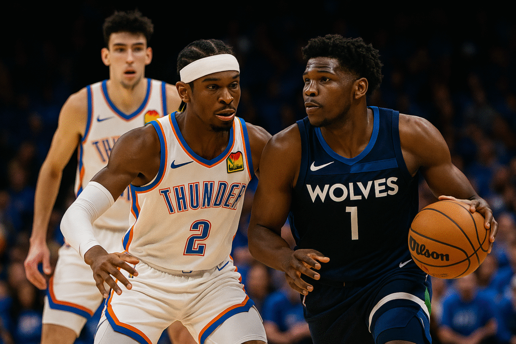 thunder - Thunder Overwhelm Timberwolves with Defense, Transition Buckets in Game 1 Blowout