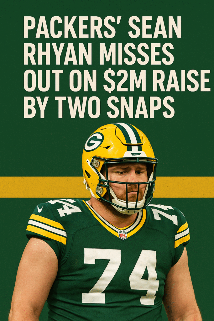 Sean Rhyan’s 35% Snap Goal Missed—By the Slimmest Margin