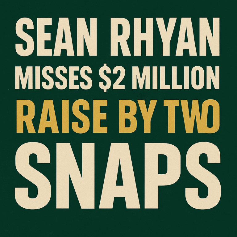 How Sean Rhyan Came Up Two Plays Short of a Big Payday