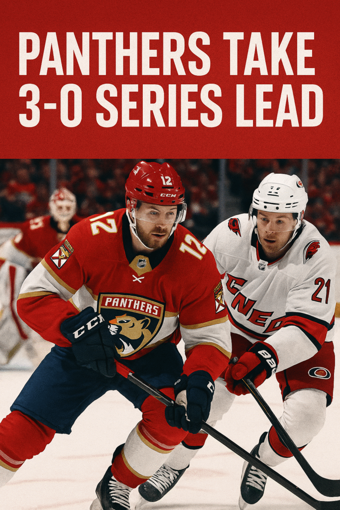 panthers - Panthers’ Third-Period Barrage Leaves Hurricanes Shell-Shocked—and One Loss from Summer Vacation