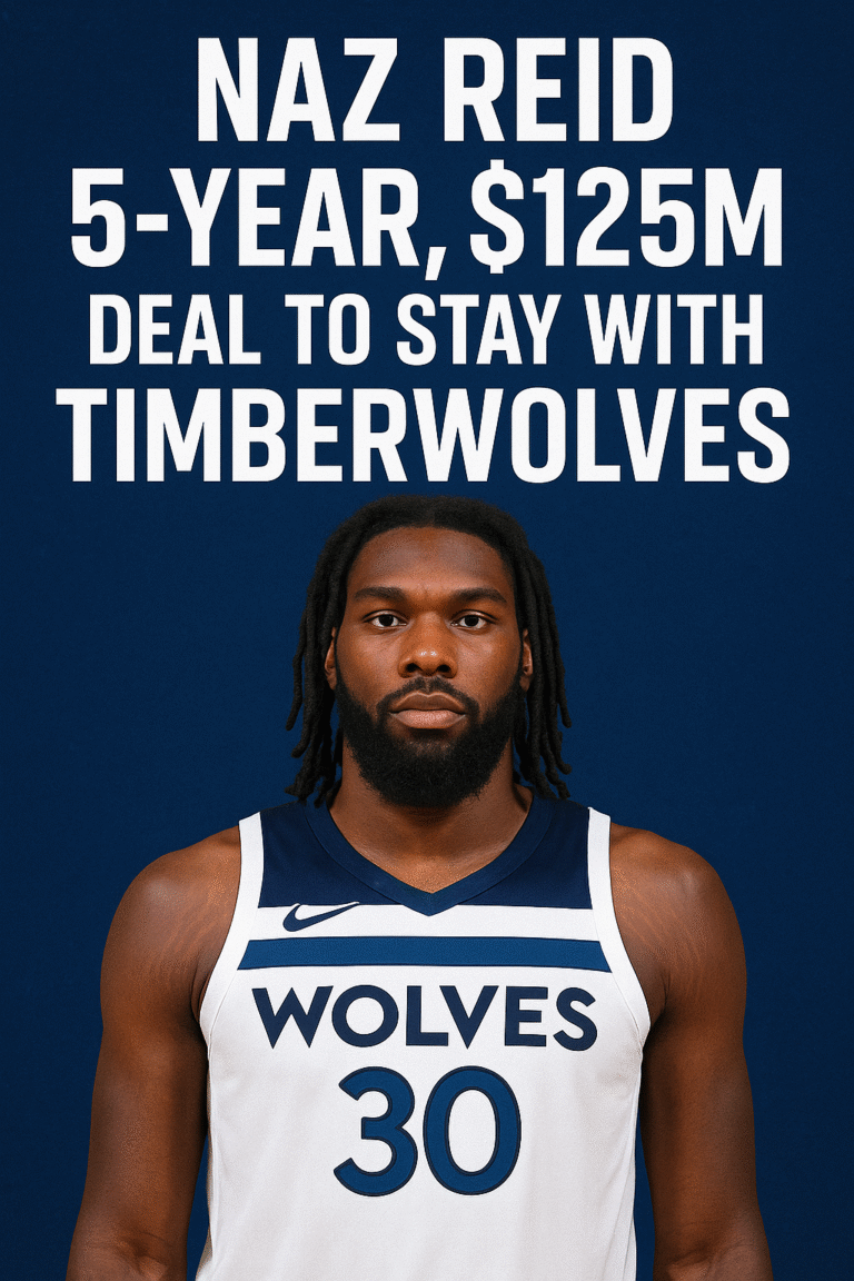 Naz Reid Commits to Timberwolves With 5-Year, $125M Deal, Cementing His Status as a Core Piece of Minnesota’s Future