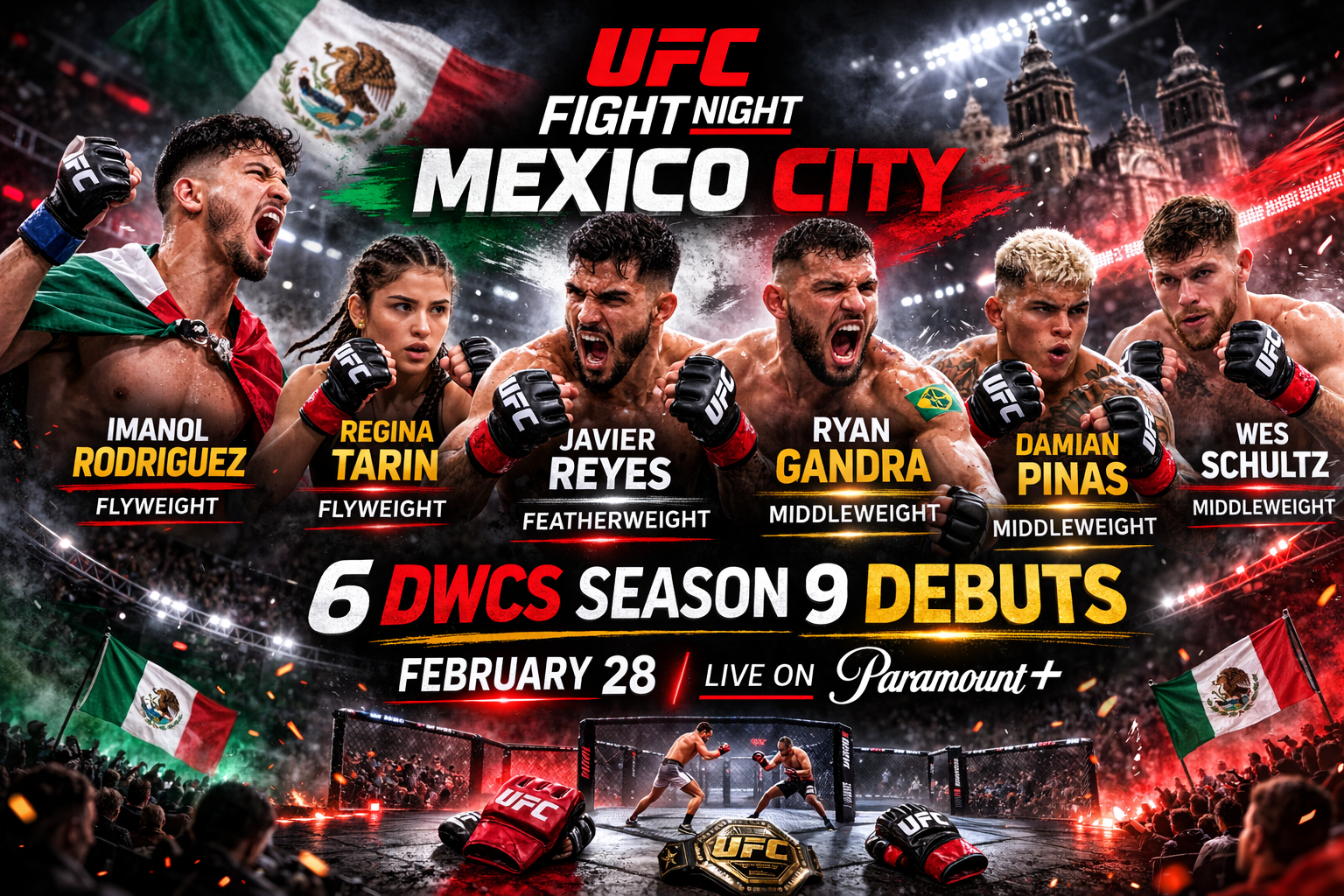ศึก UFC Mexico City ดัน 6 นักชก DWCS ซีซัน 9 เปิดตัวพร้อมกัน