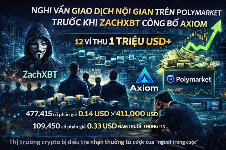Vấn Giao Dịch Nội Gián Trên Polymarket Trước Khi ZachXBT Công Bố Axiom