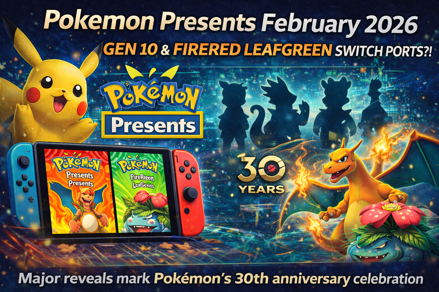 Pokemon Presents February 2026: Gen 10 Reveal Rumors and FireRed Switch Port
