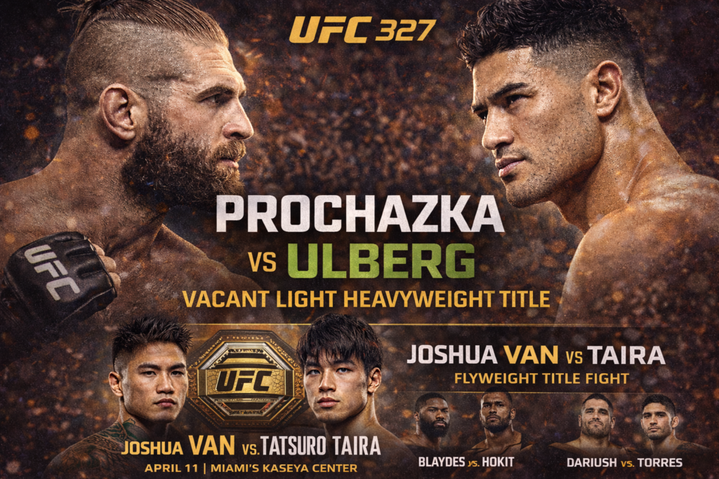 UFC 327: Prochazka vs. Ulberg Set for Vacant Light Heavyweight Title
