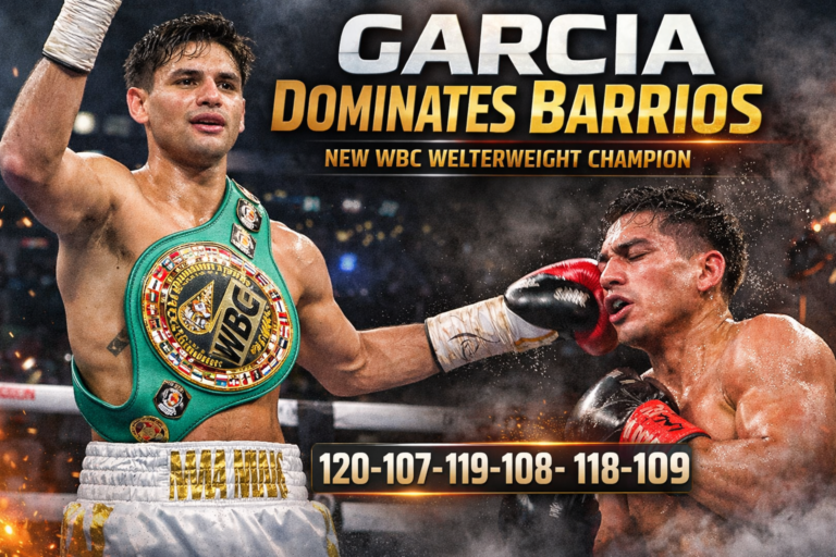 Khi trận đấu trở thành bài kiểm tra về quyền kiểm soát — Ryan Garcia bước lên đỉnh WBC hạng bán trung
