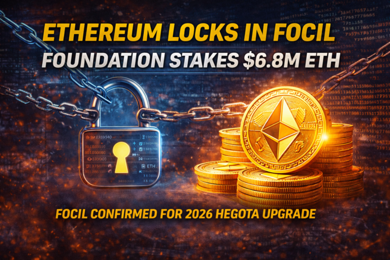 Ethereum Locks in FOCIL, Foundation Stakes $6.8M ETH