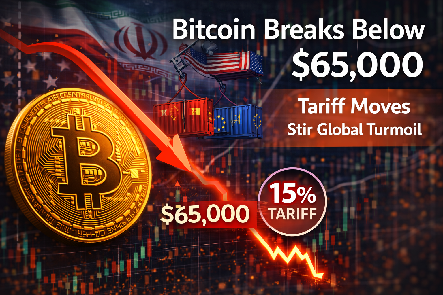 Bitcoin Drops Below $65K as Tariff Shock Triggers Market Liquidity Stress