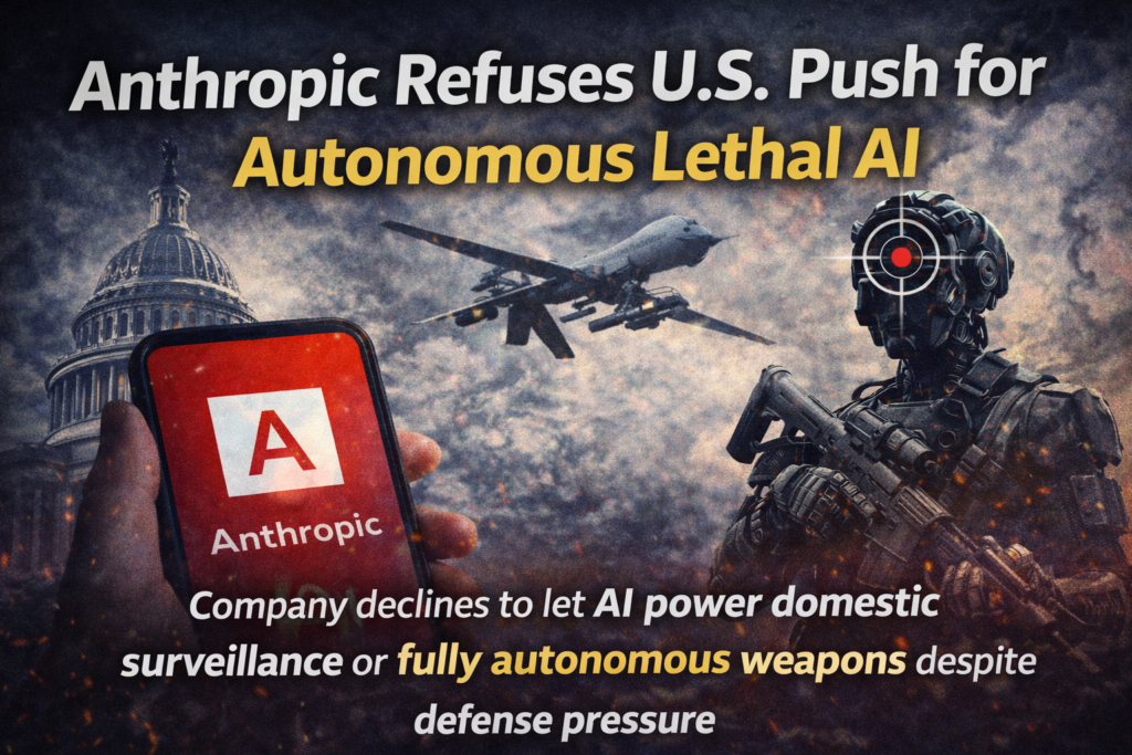 Anthropic Refuses U.S. Push for Autonomous Lethal AI