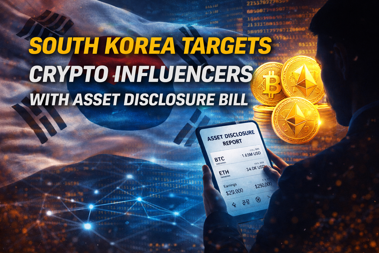 South Korea Targets Crypto Influencers With Asset Disclosure Bill