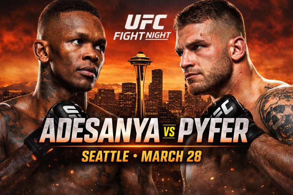 Adesanya vs Pyfer Set for UFC Seattle Main Event