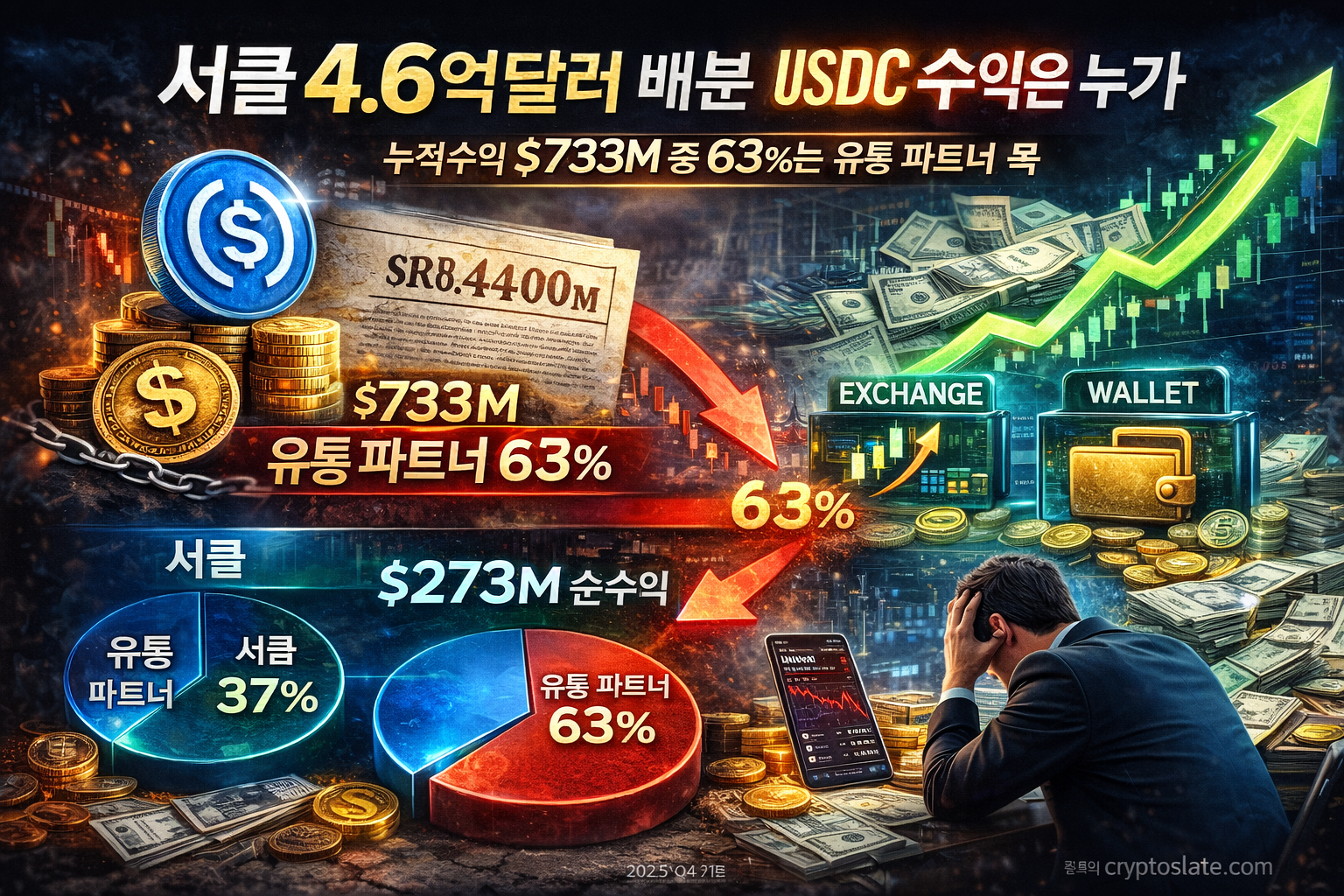 서클 4.6억달러 배분…USDC 수익은 누가 가져가나