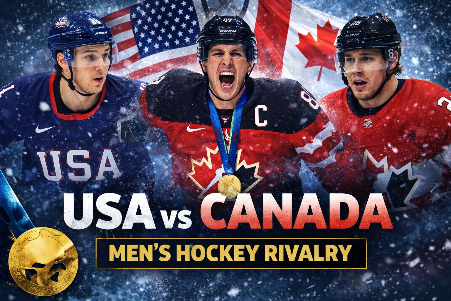 USA vs Canada Men’s Hockey Rivalry — The Numbers Behind International Hockey’s Fiercest Battle