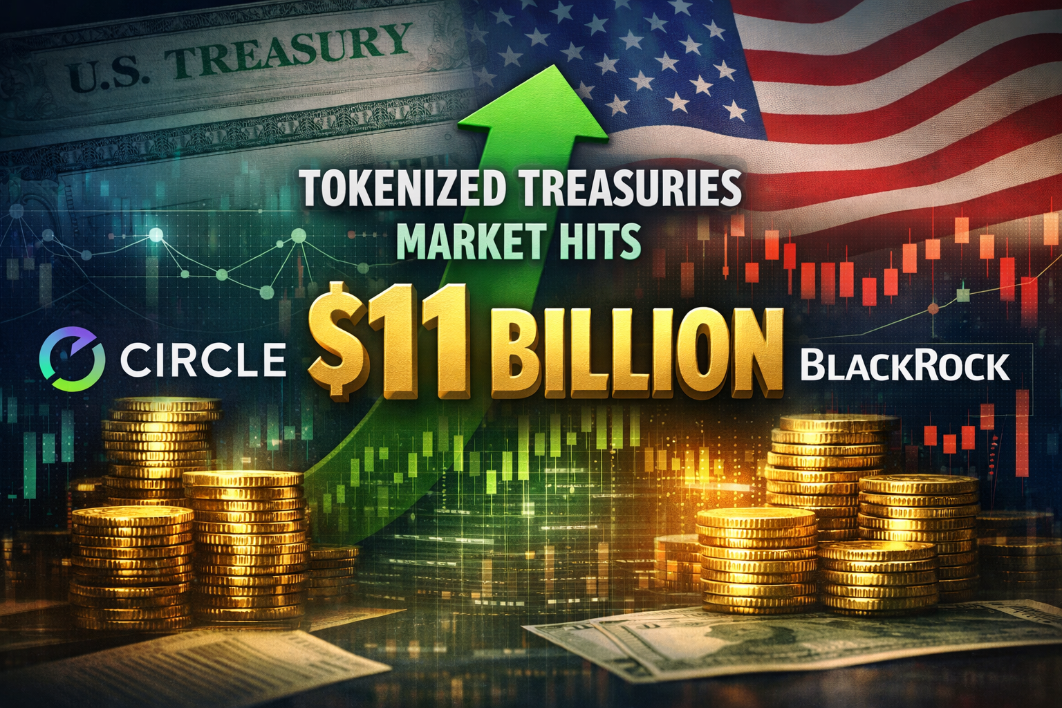 Circle Surpasses BlackRock in Tokenized Treasuries as Market Reaches $11B