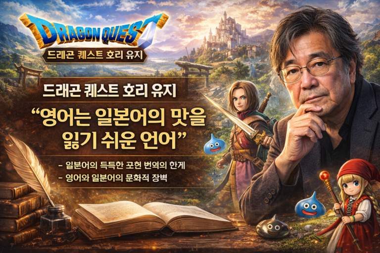드래곤 퀘스트 제작자 호리이 유지 “영어 번역에서 일본어의 뉘앙스 사라져”