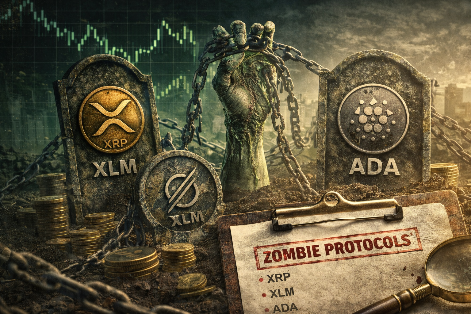 XRP, XLM, ADA Flagged in “Zombie Protocol” Screen