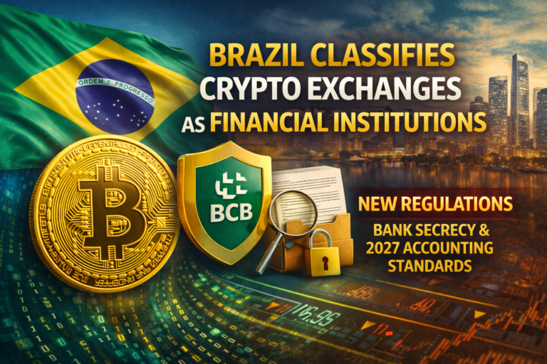 Brazil Classifies Crypto Exchanges as Financial Institutions