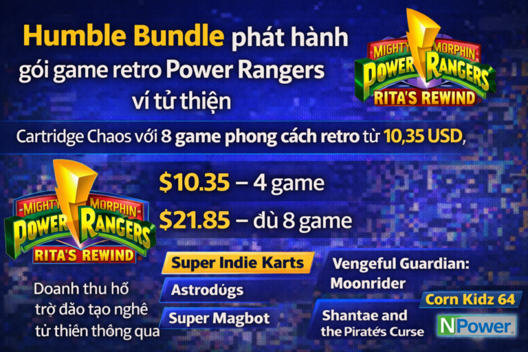 Humble Bundle phát hành gói game retro Power Rangers vì từ thiện