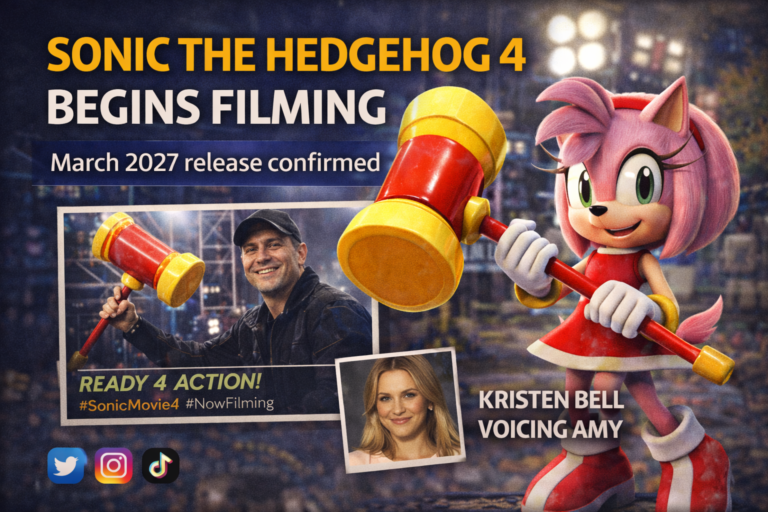 Sonic the Hedgehog 4 Begins Filming, Amy Rose Takes Center Stage