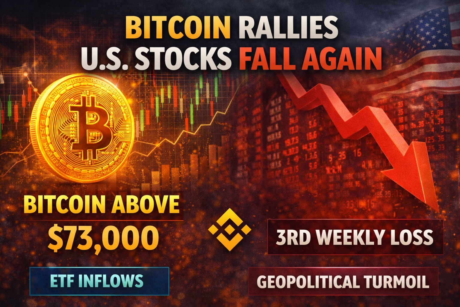 Bitcoin Rises Above $73K as U.S. Stocks Post Third Weekly Loss