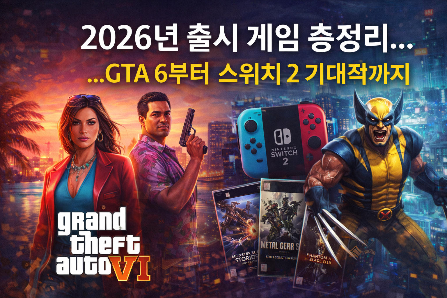 2026년 출시 게임 총정리… GTA 6부터 스위치 2 기대작까지