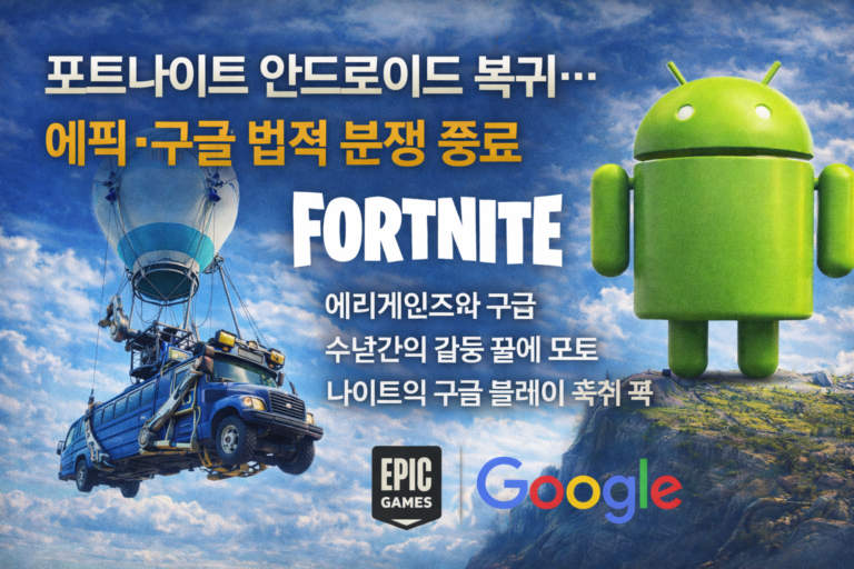 포트나이트 안드로이드 복귀…에픽·구글 법적 분쟁 종료
