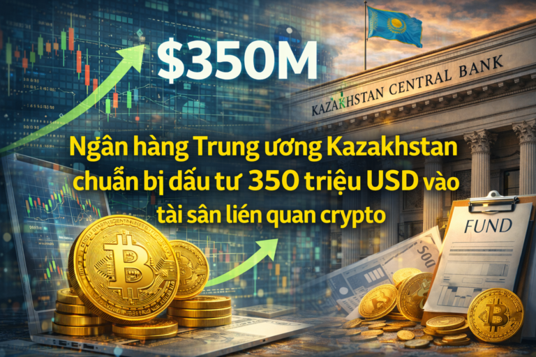 Ngân hàng Trung ương Kazakhstan chuẩn bị đầu tư 350 triệu USD vào tài sản liên quan crypto