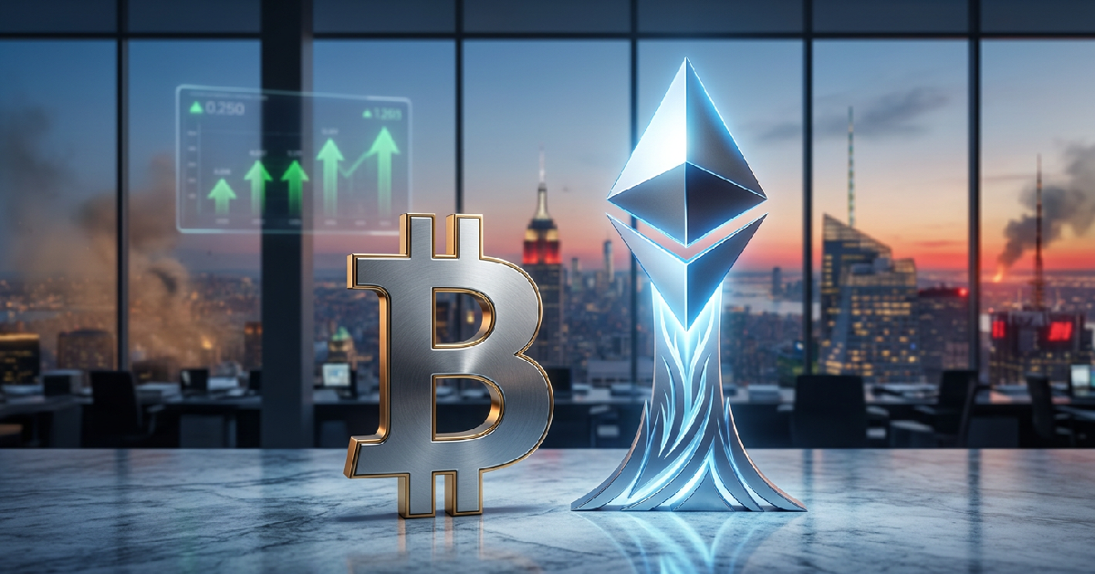 Bitcoin ยืนเหนือ 67,500 ดอลลาร์ ขณะที่ Ether พุ่งสวนสงครามอิหร่าน