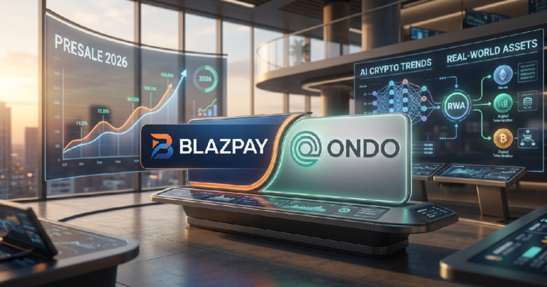 Blazpay accelerates 2026 presale as ONDO targets AI crypto