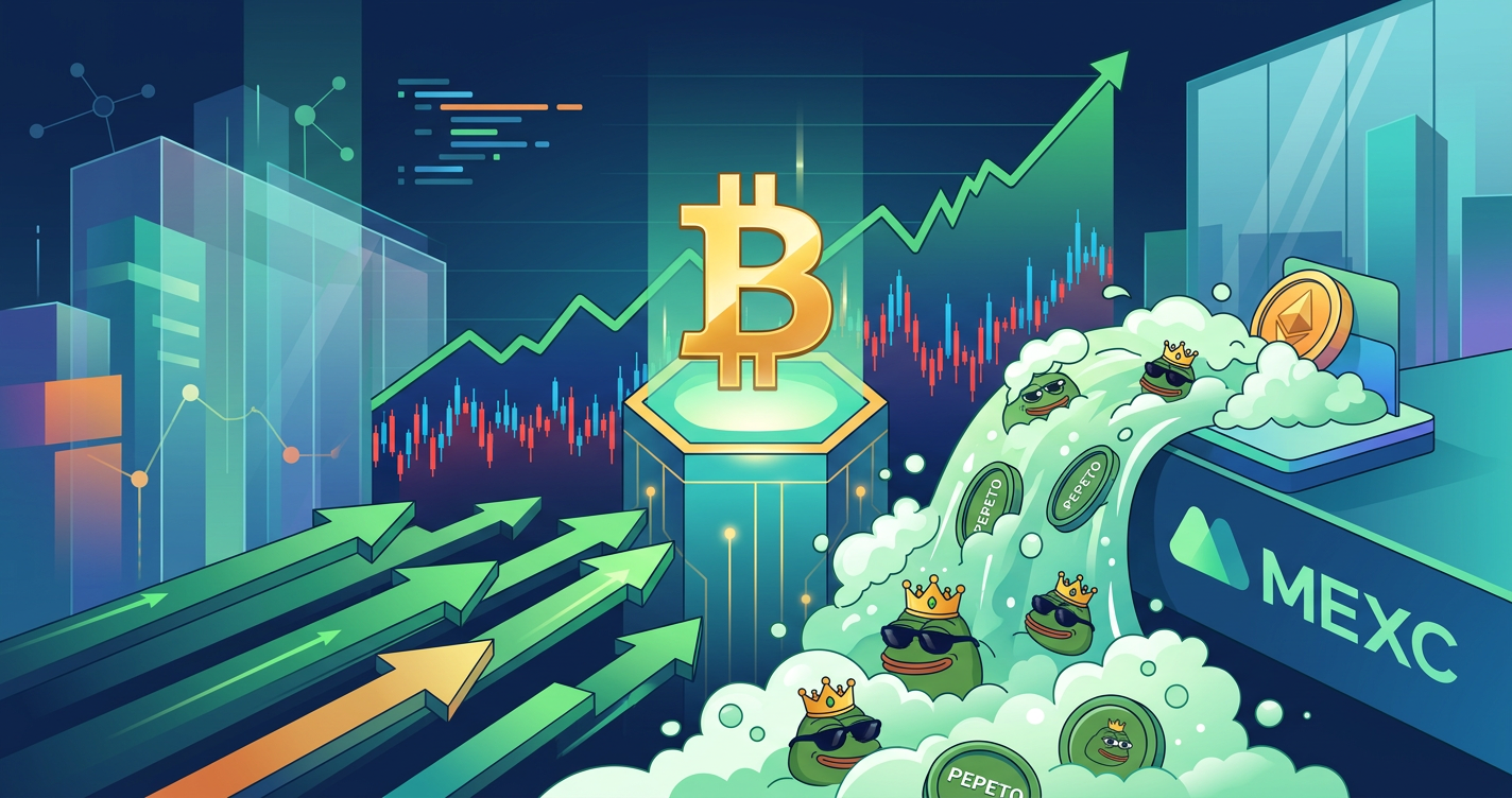 Bitcoin รักษาระดับความแข็งแกร่งท่ามกลางแรงซื้อสะสมจากสถาบันและกระแส Pepeto บน MEXC