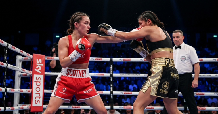 เอลลี สกอตนีย์ ป้องกันแชมป์โลกโชว์เชิงมวยชนะ มาเยลลี ฟลอเรส