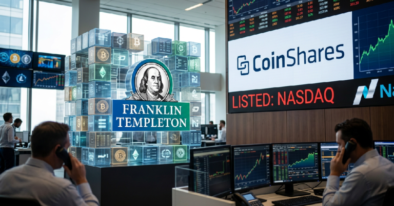 Franklin Templeton thâu tóm bằng token và CoinShares lên sàn Nasdaq