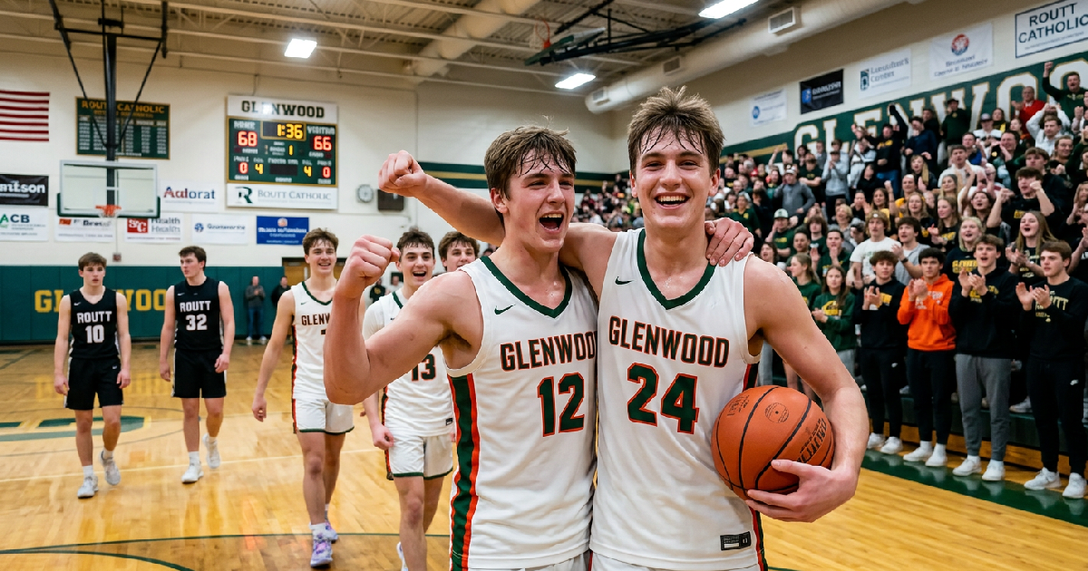 Huff และ Hale ผนึกกำลังนำ Glenwood พลิกเกมแซงชนะ Routt สุดมันส์
