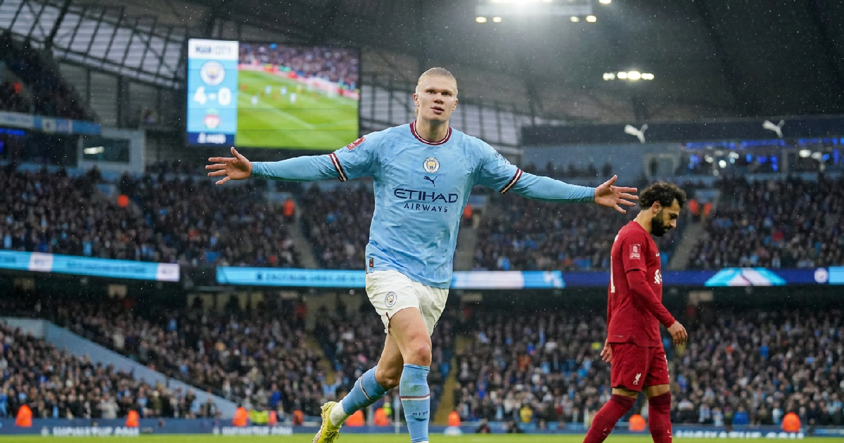 Haaland ซัดแฮตทริก Man City ถล่ม Liverpool 4-0 ลิ่วเอฟเอคัพ