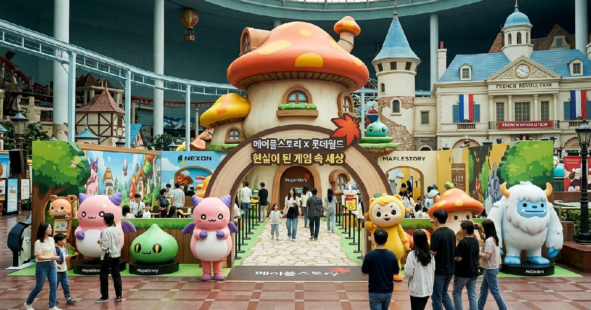 롯데월드에 상륙한 메이플스토리 현실이 된 게임 속 세상